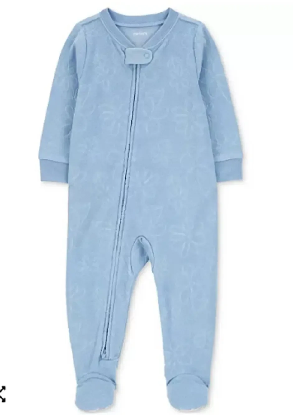 Carter's Baby Girls 1-Piece Floral Fleece Footed Pajamas 12m